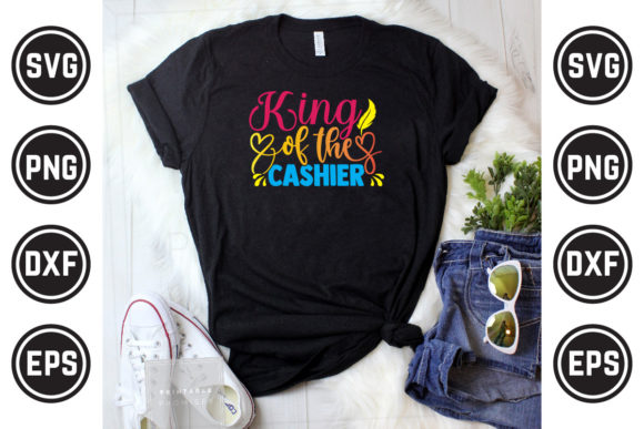 Cashier Svg T-Shirt Design 14 Graphics & Print Templates