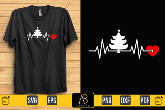 Christmas Heartbeat T Shirt Design Graphics & Print Review