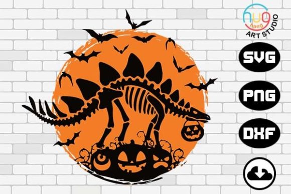 Halloween Dinosaur, Dinosaur Skeleton: T-Shirt Graphics
