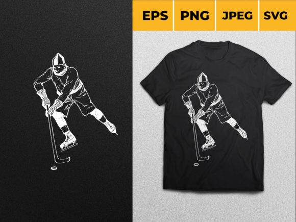 Ice Hockey Typography Graphics as a Print Template Foundation