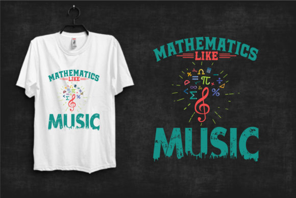 Mathematics Like Music Graphics & T-Shirt Designs