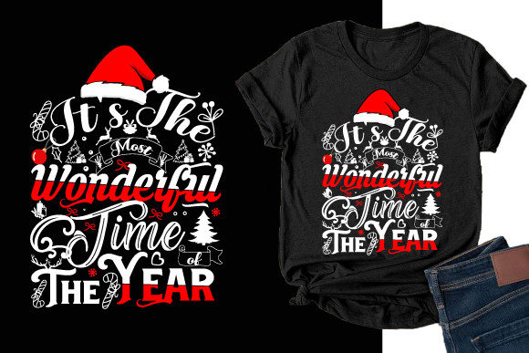 New Year Christmas T-Shirt Graphics & Print Template