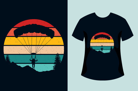 Retro Circle Skydiving T-Shirt Design – Embroidery Review