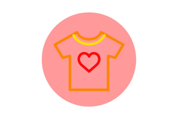 Valentine Icon T-shirt Line Color: Graphics & Icons Review